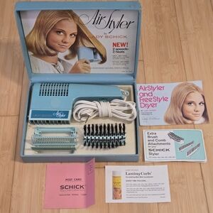 Vintag LADY SCHICK AIR STYLER Cybil Shephard Tested Works Complete